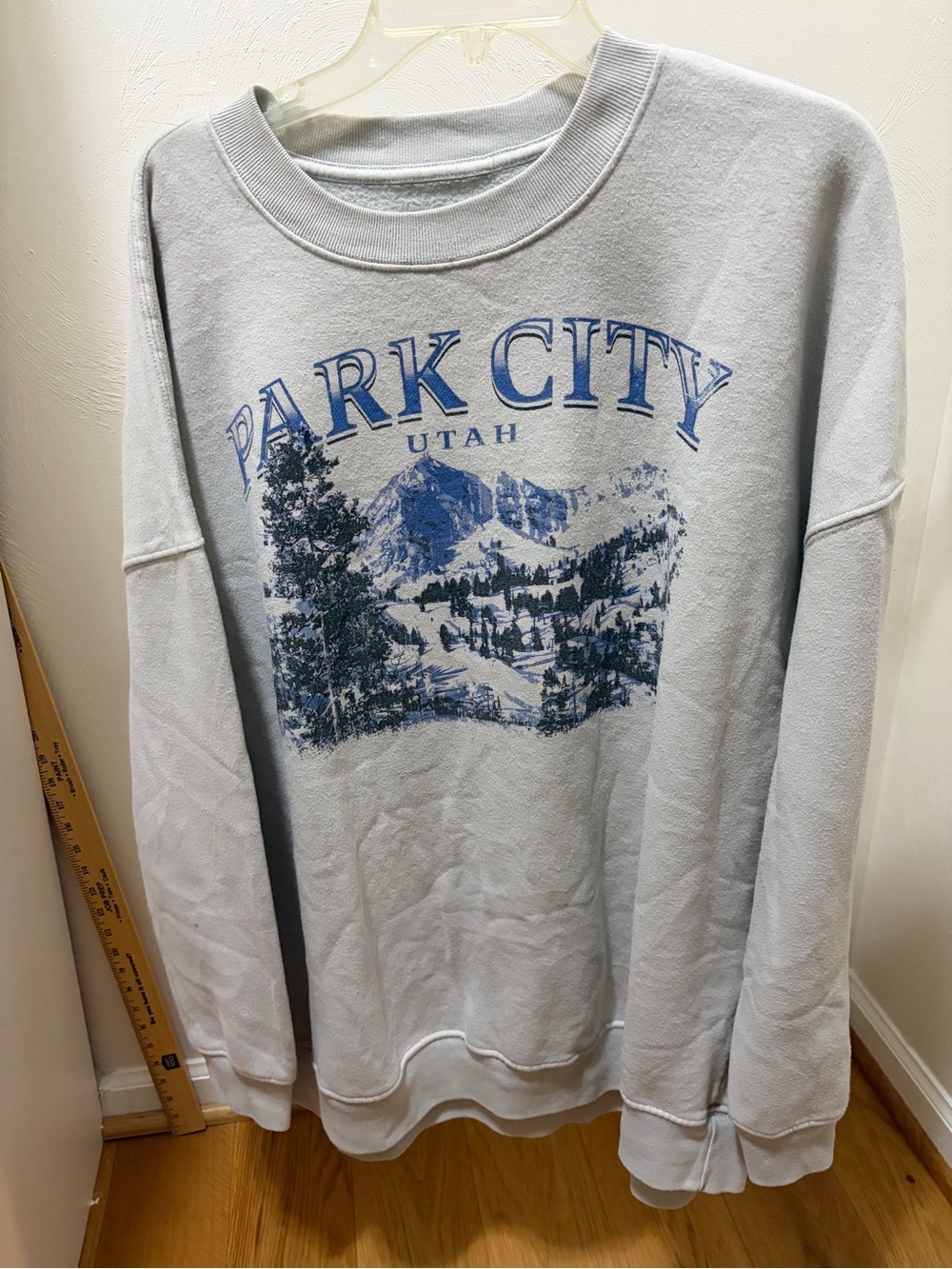 State of Mind Light Gray Park City Utah Graphic Crewneck